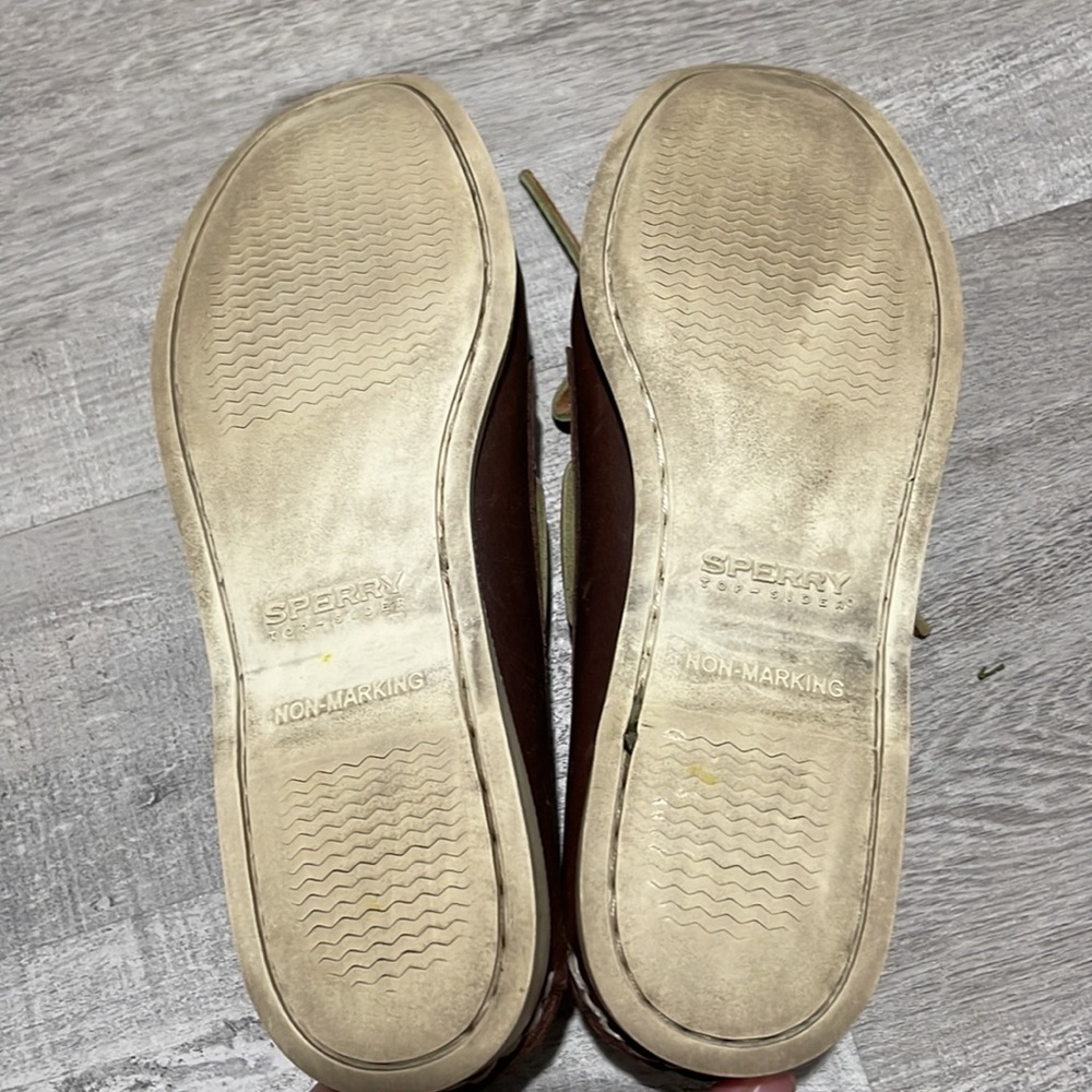 Sperry Brown Boat Shoes with Yellow Laces - Picture 7 of 7